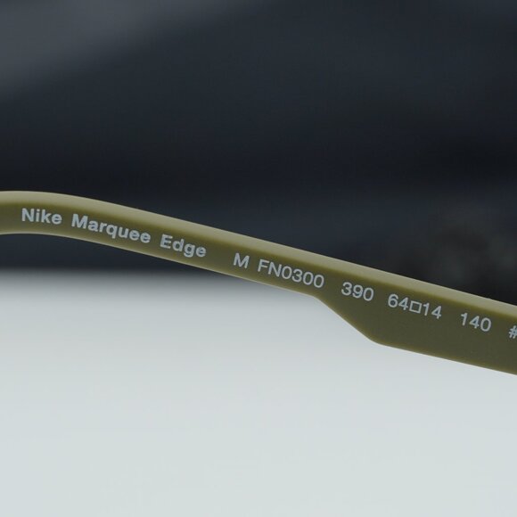 NIKE MARQUEE EDGE M 390 Shield Sunglasses - Olive/Blue/Gold display picture 2